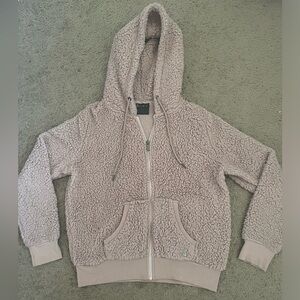 Marc New York (MNY) Teddy Bear Sherpa Faux Fur Zip-Up Hoodie Sweatshirt